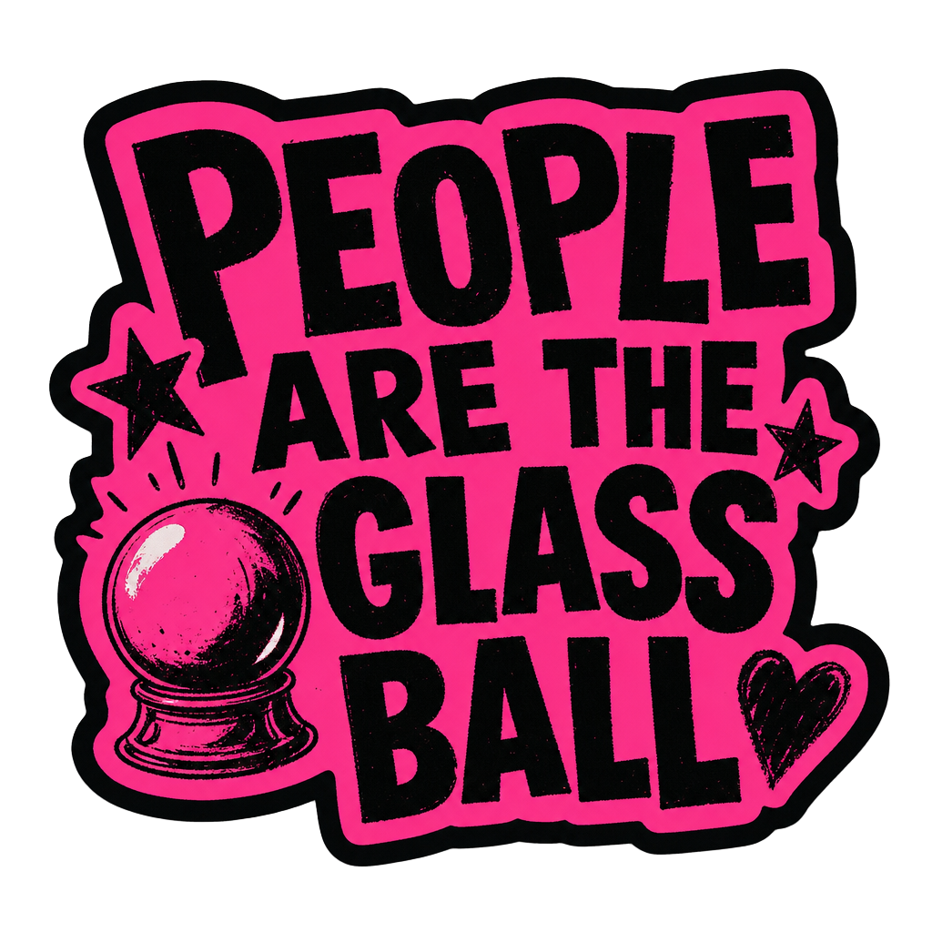 People are the glass ball sticker